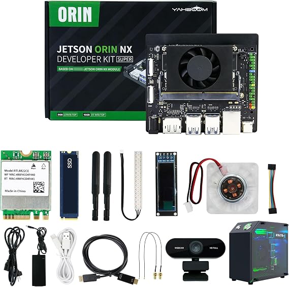 Yahboom Jetson Orin NX 16GB SUPER Mini PC-Kit,157 Tops,256GB SSD