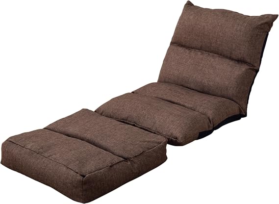 Emur Chair Sofa with Ottoman, 15 Levels, Reclining, Backrest, Made in Japan, Brown