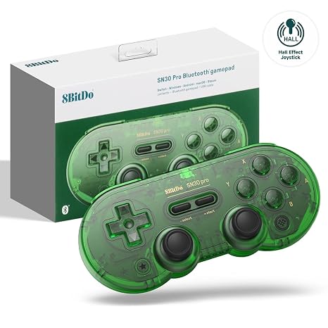 8Bitdo SN30 Pro - Green,Switch Wireless Bluetooth Game Controller Gamepad