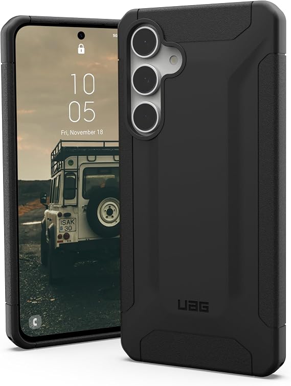 URBAN ARMOR GEAR UAG Designed for Samsung Galaxy S24 FE Case SM-S721 Scout, Rugged Military Grade Dropproof Impact Resistant Non-Slip Protective Cover, Black