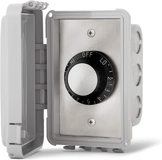 Infratech Single INF Input Regulator, Flush Mount Control W/Weatherproof Cover, 120 Volt, 14-4110