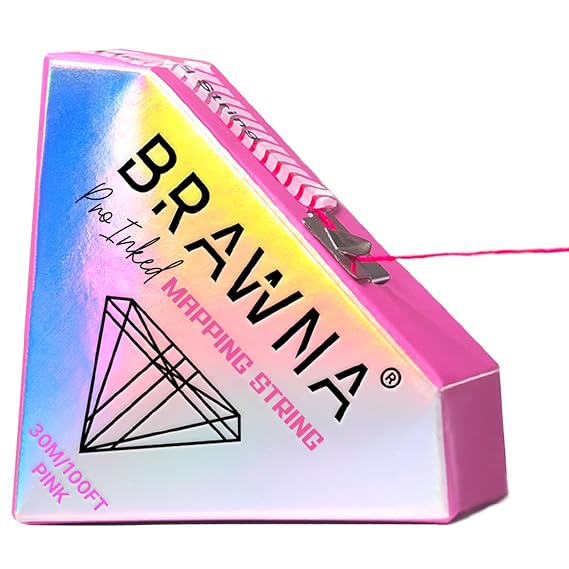 BRAWNA Eyebrow Mapping String, 30 M (100 Ft), Pink