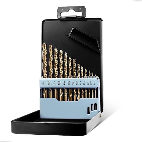 ArtyMaster Drill Bit Set, 13pcs (1/16" - 1/4") M35 HSS Twist Cobalt Drill Bits for Stainless Steel, Hardened Steel, Cast Iron, Plastic and Wood