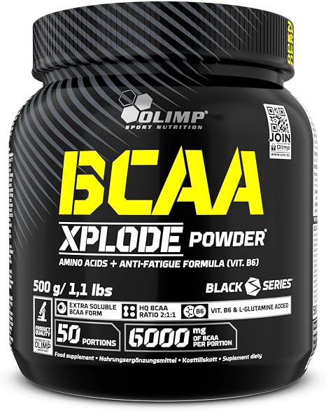Olimp Sport Nutrition BCAA Xplode Powder Dietary supplement in powder form composed of branched-chain amino acids L-glutamine and vitamin B6 Flavour: Pineapple (500 g)