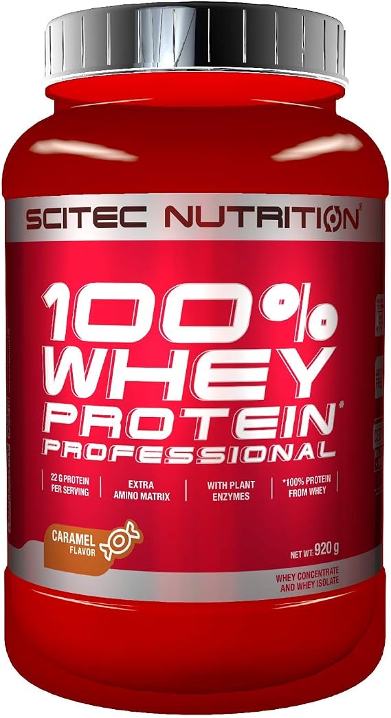 Scitec Nutrition 100% Whey Professional Protein Powder - 920g, Caramel