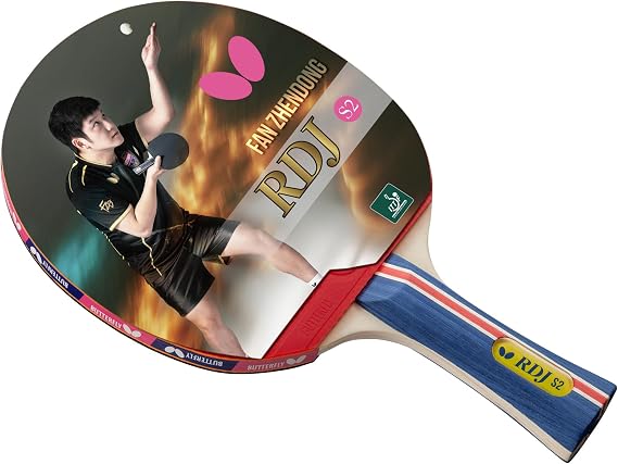 Butterfly RDJ S2 ITTF Approved Ping Pong Paddle Great Spin Speed & Control Table Tennis Racket
