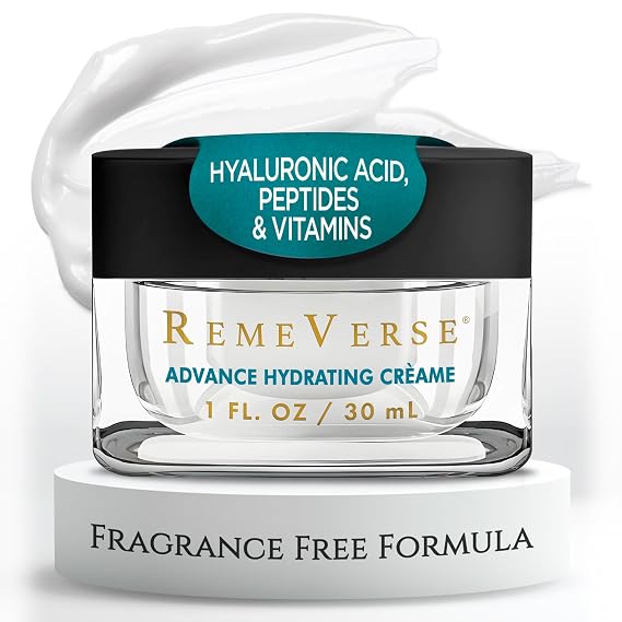 RemeVerse Advanced Hydrating Creme - Face Moisturizer with Hyaluronic Acid, Peptides & Vitamins - Ultra Hydration for All Skin Types - Long-Lasting Moisture & Nourishing Facial Cream for Women & Men