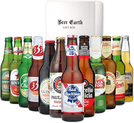 World Beer Tasting Set, 12 Countries, 12 Bottles, Gift Set, Stylish Bottle Beer Gift All Products Officially Imported, Delivered in BEER EARTH GIFT BOX for Bottle Beer Only No Noshi/Stickers