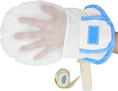 Dementia Restraint Glove, Double Security Control Mitt, Breathable Comfort Hand Restraint Glove, Safety Mitts Glove Helpful to Both Wearer and Caregivers