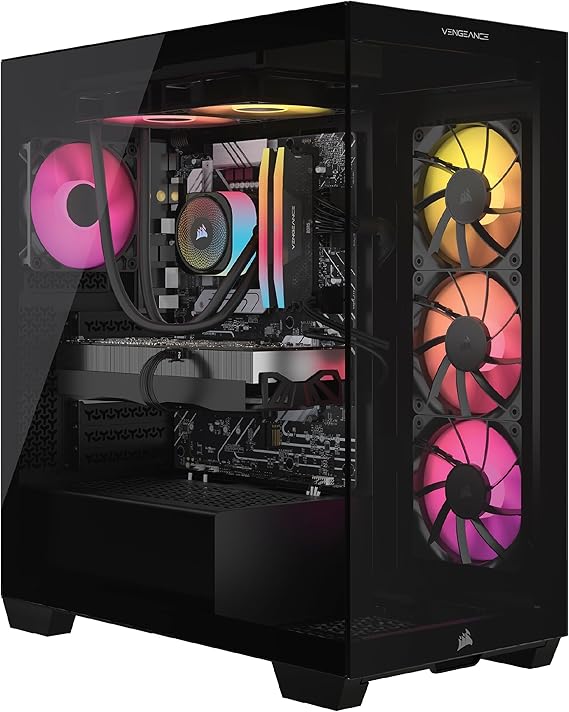 Corsair Vengeance i7500 Gaming PC Liquid Cooled Intel Core i9-14900KF CPU NVIDIA GeForce RTX 5080 GPU 32GB Vengeance RGB DDR5 Memory 2TB M.2 SSD Black