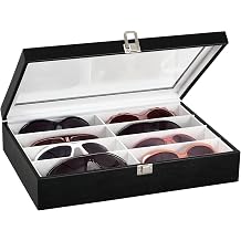 Chavin 8 li Black Leather Wooden Glasses Box st8-5