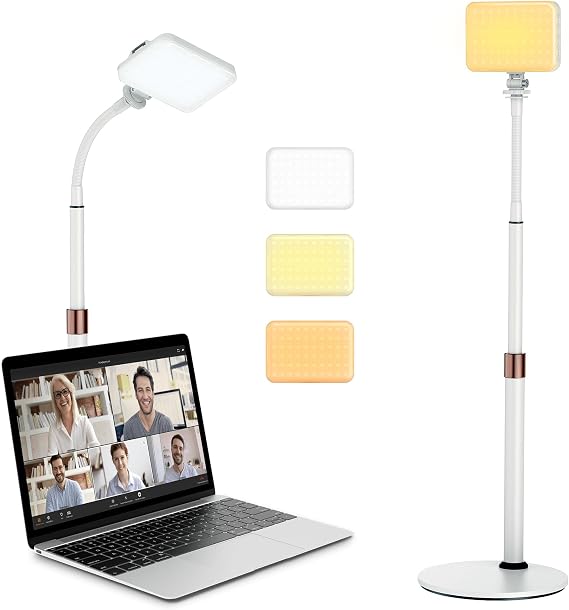 Anautin LED Desk Light With Stand, CRI97+ Selfie for Video Recording, Computer for Streaming, Gaming, Conferencing, Zoom Meeting, Tiktok, YouTube, Ring New Alternative