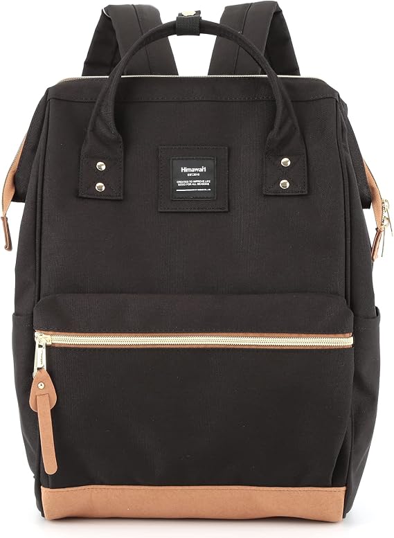 Himawari Laptop Backpack for Women&Men,Wide Open Large USB Charging Port 15.6 Inch Laptop Doctor College Work Bag(123#-Black)
