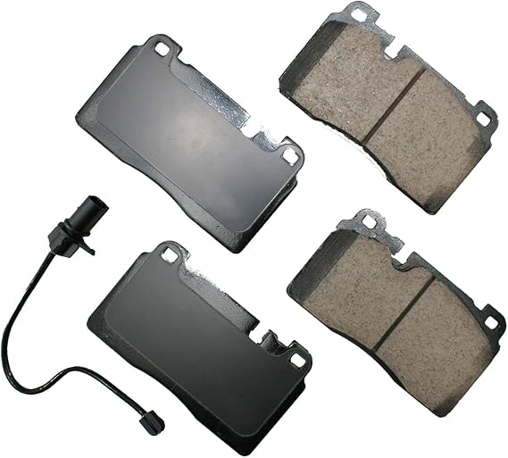Akebono-EUR1663 Ultra-Premium Ceramic Front Disc Brake Pads, GREY