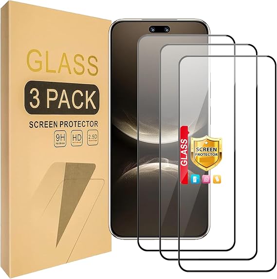 (3 Pack) Compatible for Huawei Nova 14 Pro Screen Protector Tempered Glass,Case Friendly [High definition][Hardness 9H]