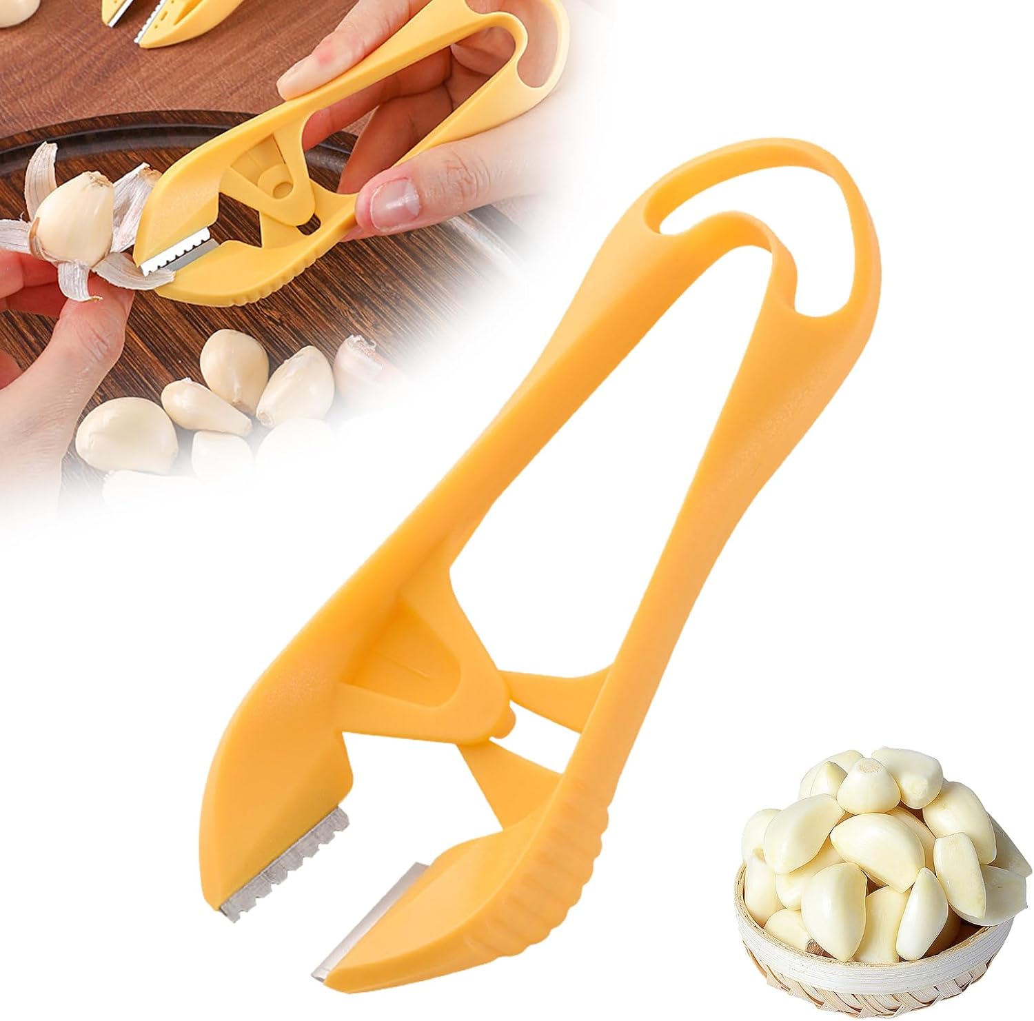 Garlic Peeler Garlic Tweezer Tongs Remover Tool Generic Garlic Peeler Garlic peeling tool, Stainless Steel Garlic Peeler1PC
