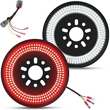 Spare Tire Brake Reverse Light Fits for Jeep Wrangler JK & JKU 2007-2018, Large Lighting Area Super Bright Red Ring Brake Tire Light, Plug-N-Play Rear Spare Lights for Wrangler JK & JKU Accessories