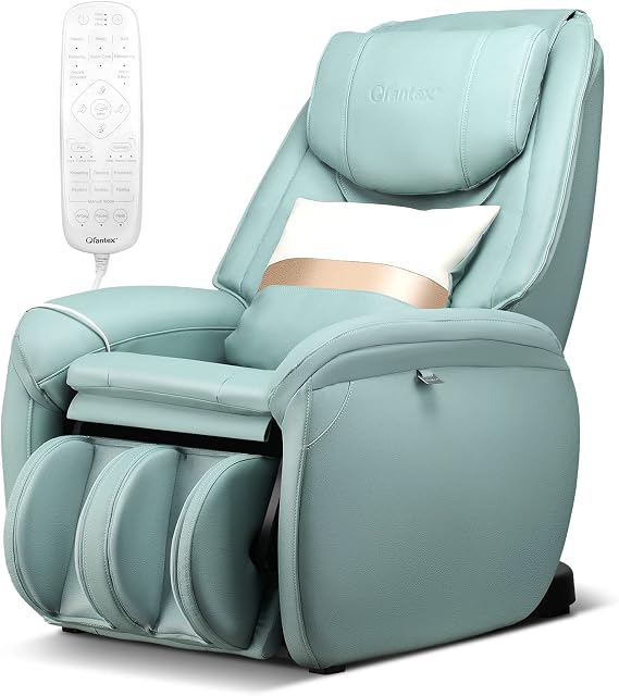 Giantex Full Body Massage Chair, Zero Gravity SL Track Electric Recliner with Reversible Footrest, Back Heater, Wheels & Pillow, Shoulder Detection, Calf Airbag, No Installation, Free Indoor Delivery