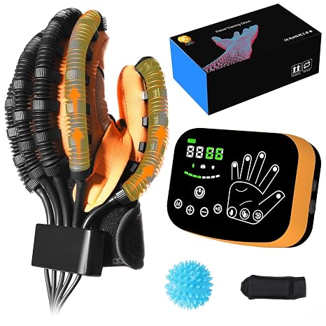 Upgraded Hand rehabilitation robot glove,Stroke hand reabilatator and recovery equipment,reabilitech physiotherapy device for hempiplegia finger training