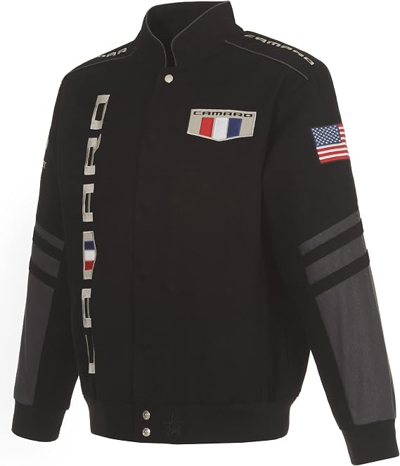 JH DESIGN GROUP Men's Chevy Camaro Embroidered Cotton Twill Jacket