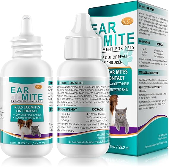 Ear Mites Treatment for Dogs and Cats,Dog Ear Infection Treatment Drops