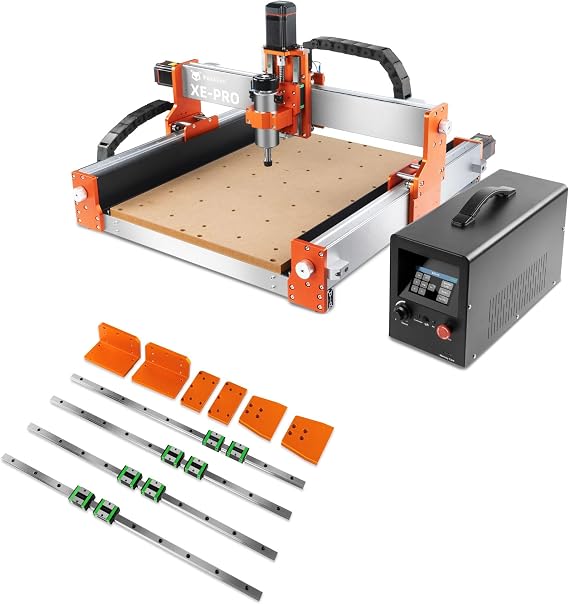 FoxAlien XE-PRO CNC Router Machine with 400W Spindle Motor + X&Y Axis Linear Rails Upgrade Kit