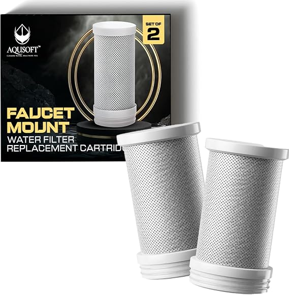 Advanced Faucet Water Filter Replacement Easy Installation Pure Water Filters Replacement Fit for Kitchen & Bathroom Sinks Leak-proof, BPA - Free Filter Replacement