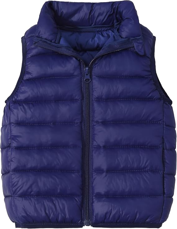 Aivtalk Boys Girls Puffer Down Vest Toddler Kids Hooded Zip Sleeveless Jacket Winter Coat