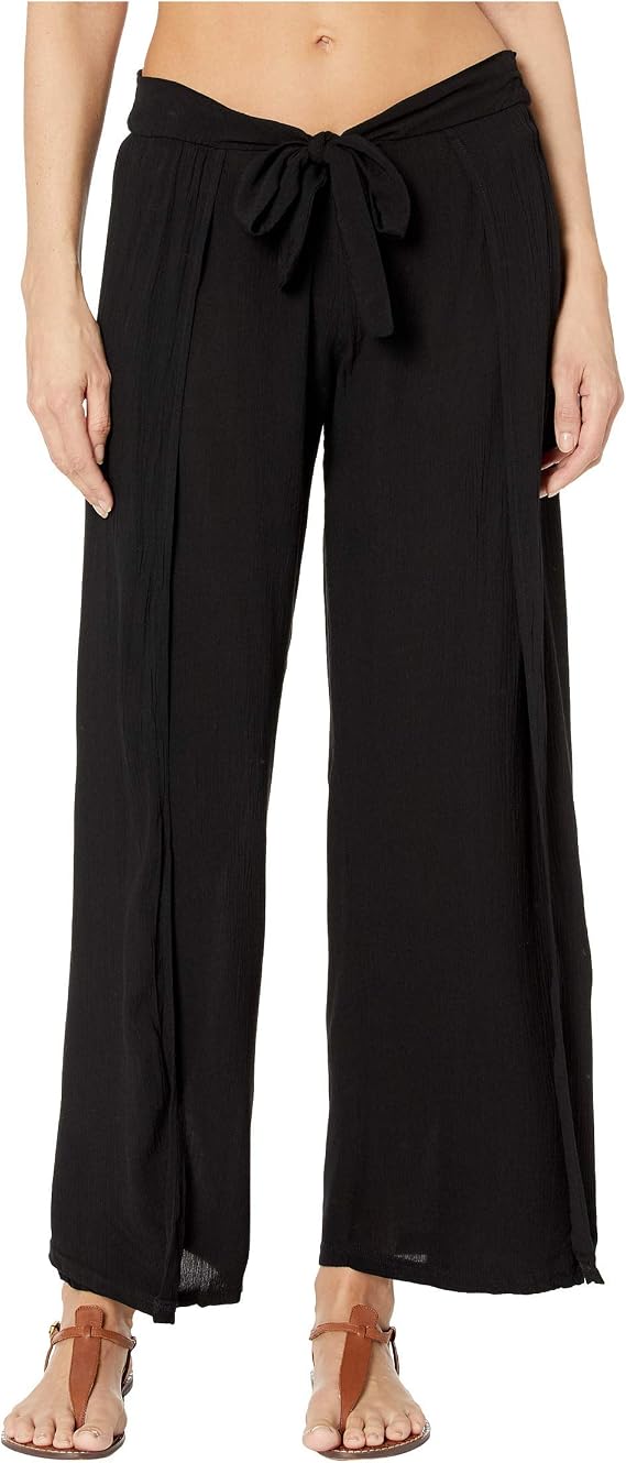 BECCA by Rebecca Virtue Modern Muse Crinkled Rayon Mock Wrap Pants Cover-Up
