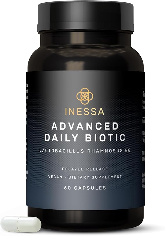 Inessa Daily Biotic Probiotics - Lactobacillus Rhamnosus GG, 60 Capsules