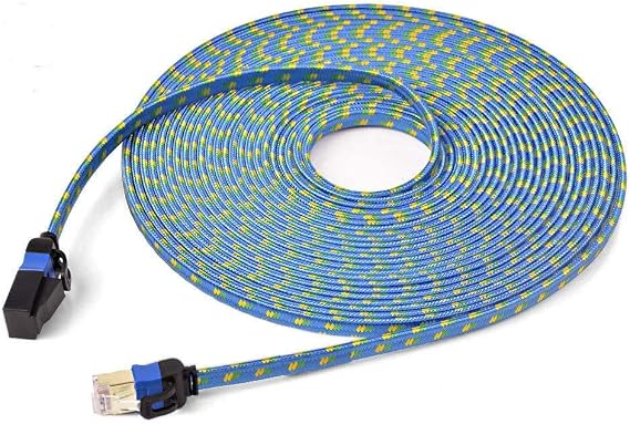 1M/3.3ft, CAT7 Ethernet Cable, Flat Internet Network LAN Patch Cords, LSOH Engineering Grade Network Cable