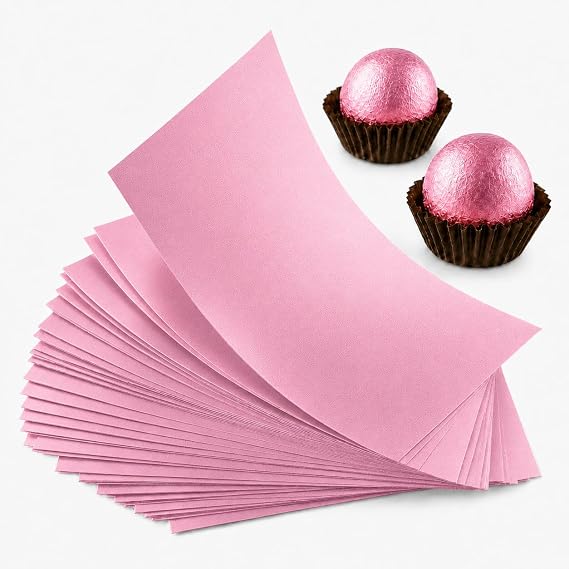 Light Pink Confectionery Foil Wrappers (125, 4x4 inch)