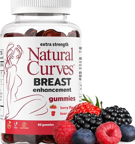 Breast Enhancement Gummies Bust Firming & Lifting Support Plant-Based Herbal Formula for Fuller, Perkier Breasts Feminine Health Supplement Made in USA 60 Gummies