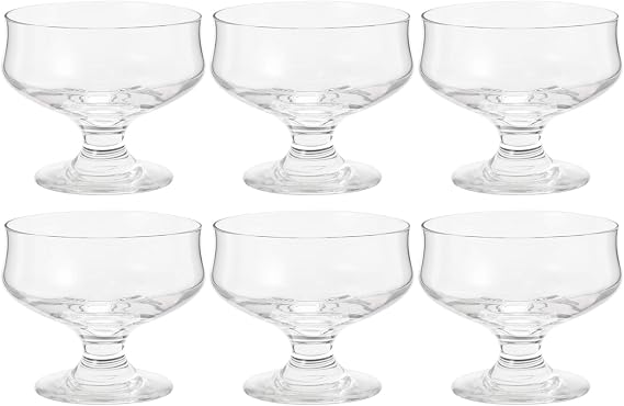 Toyo Sasaki Glass 35003HS-JAN-P Parfait Glass Home Coffee Aroma Pudding 9.64 fl oz 285 ml, Set of 6, Made in Japan, Dishwasher Safe, Dessert Glass with Feet