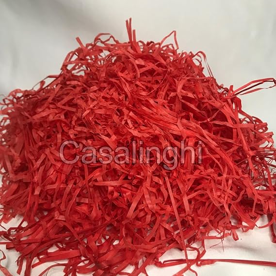 Kırmızı Pelür Kağıt Kırpıntısı Hediye Kutusu Dolgusu Kırpıntı Dekoratif Ambalaj – 50 gram