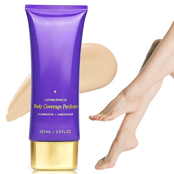Tattoo Cover Up Makeup Waterproof, Body Coverage Perfector Leg Body No Transfer, Bruise Scar Cover up Long Lasting, Tattoo Concealer Skin Full Coverage, Wedding, Party, Swimming 3.5oz, Warm Radiance