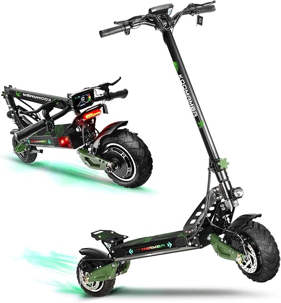 ZU06 Electric Scooter, 1200W Motor Up to 35 MPH, 52V 20Ah Battery 50 Miles Long Range, NFC Smart Unlock & Dual Disc Brakes with EABS, 10" Off Road Fat Tires Fast Adults E-Scooter with Seat