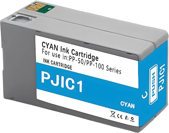 PP50 PP100 PJIC1 C13S020447 Ink Cartridges Set PJIC-1 for DiscProducer PP-50 PP-100 Printers (1-Pack, Cyan)