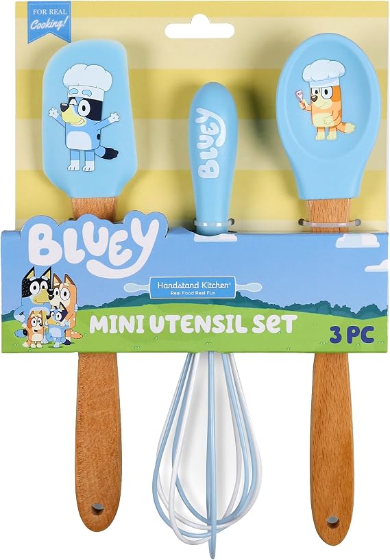 Handstand Kitchen Bluey Silicone Kids Baking Utensil Set for Child Hands