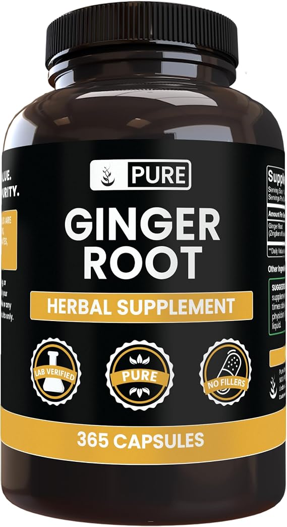 Pure Original Ingredients Ginger Root (365 Capsules) No Magnesium Or Rice Fillers, Always Pure, Lab Verified