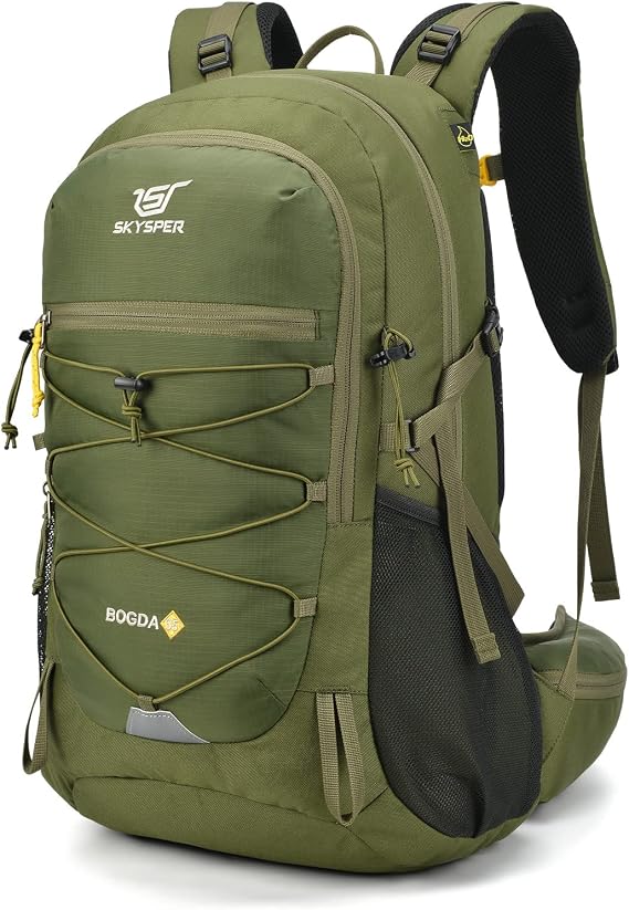 SKYSPER Hiking Backpack for Men Women, 35L Lightweight Travel Daypack, Outdoor Camping Back Pack with Multiple Compartments, Durable for Weekend Getaway