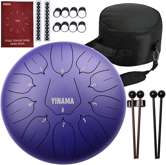 Steel Tongue Drum Percussion Instrument 11 Notes 10 inches