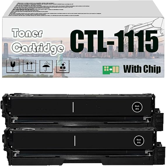 CTL-1115 CTL1115 Toner Cartridge, Compatible for Pantum CP1115DN CM1115ADN Printers High Print Volume with Chip Black*2