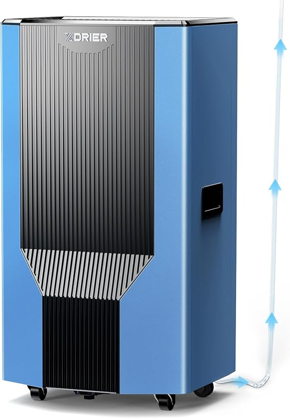 120 PPD Dehumidifier with Pump, Commercial Grade Dehumidifier for Home, Bedroom, Basement, Warehouse, Industrial with Drain Hose & Tank, Smart Humidity Control, Auto Defrost
