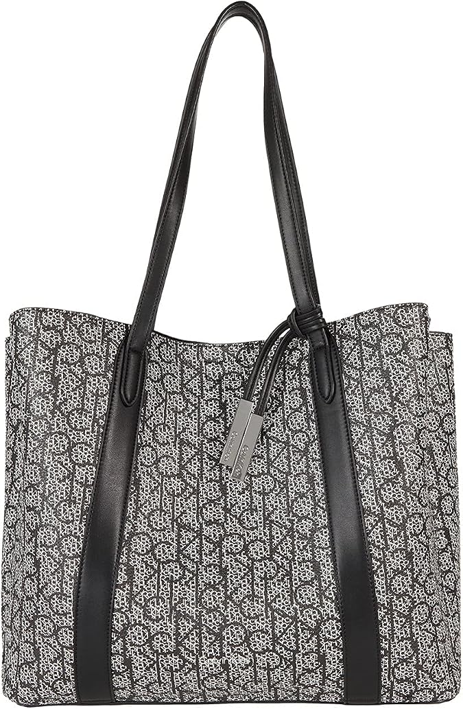 Calvin Klein Hagan Gel CK Logo Tote Black/White One Size