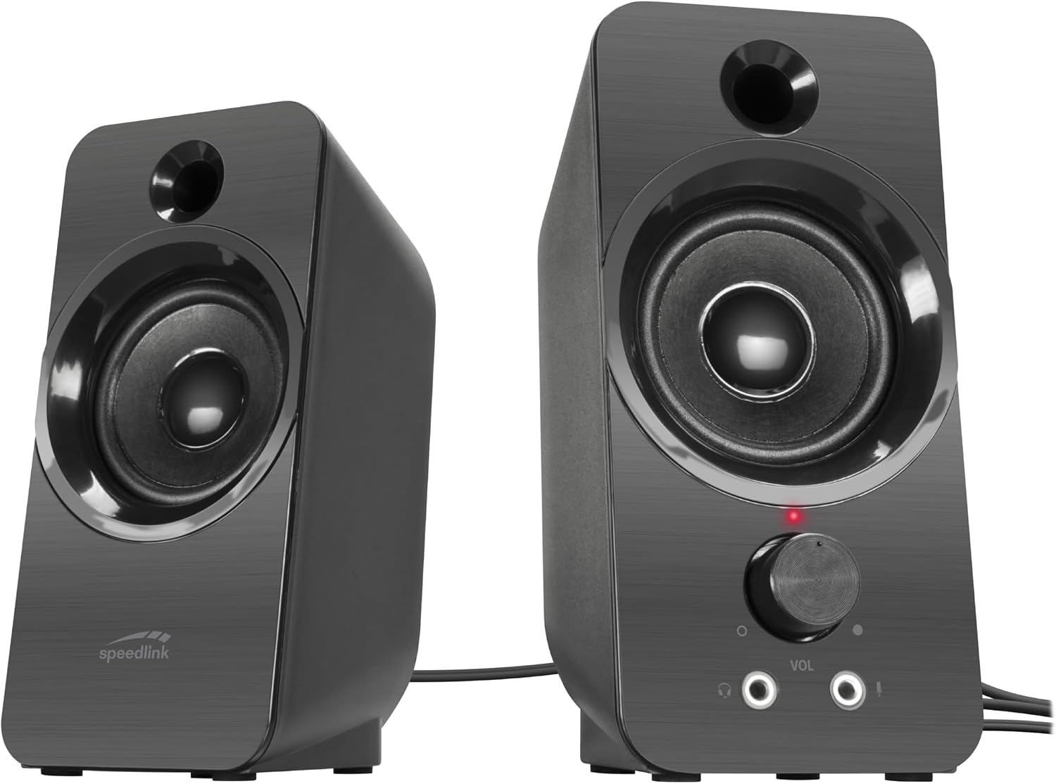 Speedlink Daroc - Altavoz estéreo alimentado por USB, audio estéreo de 0.138 in, color negro