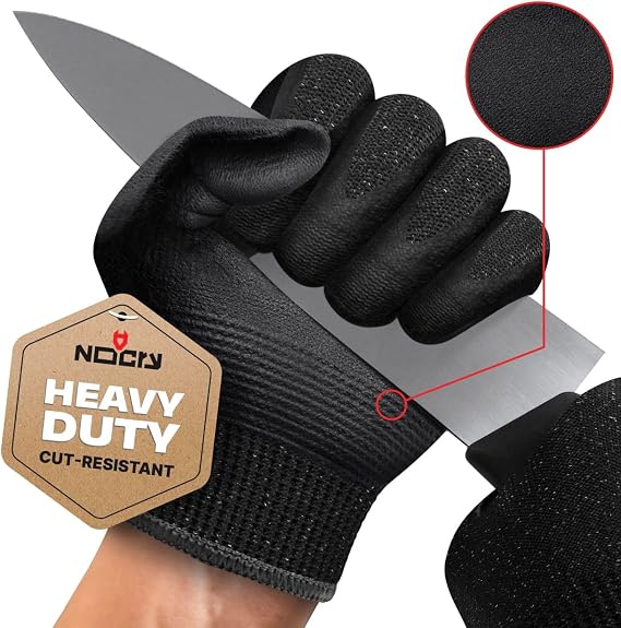 NoCry Cut Resistant Work Gloves For Men & Women, Nitrile Waterproof Palms