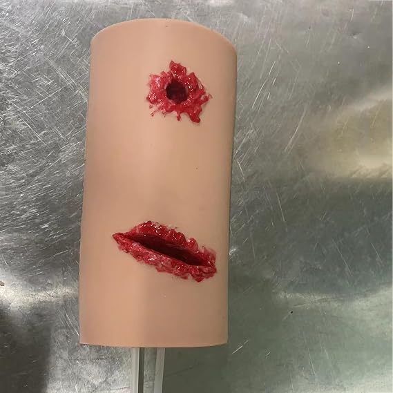 Wound Packing Trainer, Laceration Simulator Model, Hemorrhage Control Stop Bleeding Trainer Model, First Aid Suture Practicing Model, Simulation of Wound Bleeding for First Aid Training