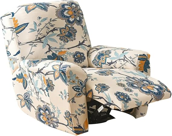 Eco-Ancheng Recliner Slipcovers 4-Pieces Lazyboy Recliner Covers Recliner Couch Covers Recliner Chair Cover Non Slip Reclining Slipcovers with Storage Pockets Furniture Protector for Living Room
