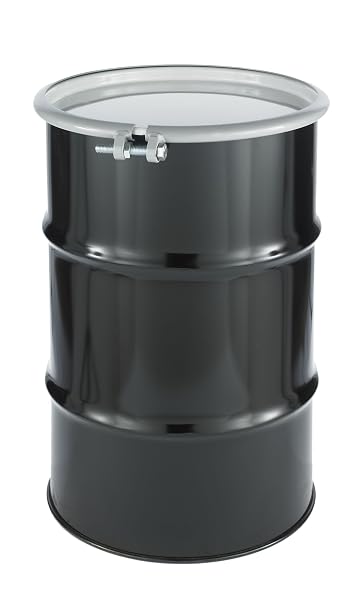 SKOLNIK Carbon Steel Open Head Drum, 30 gallons, Bolt Ring, 1.2mm Body Gauge (Pack of 1)